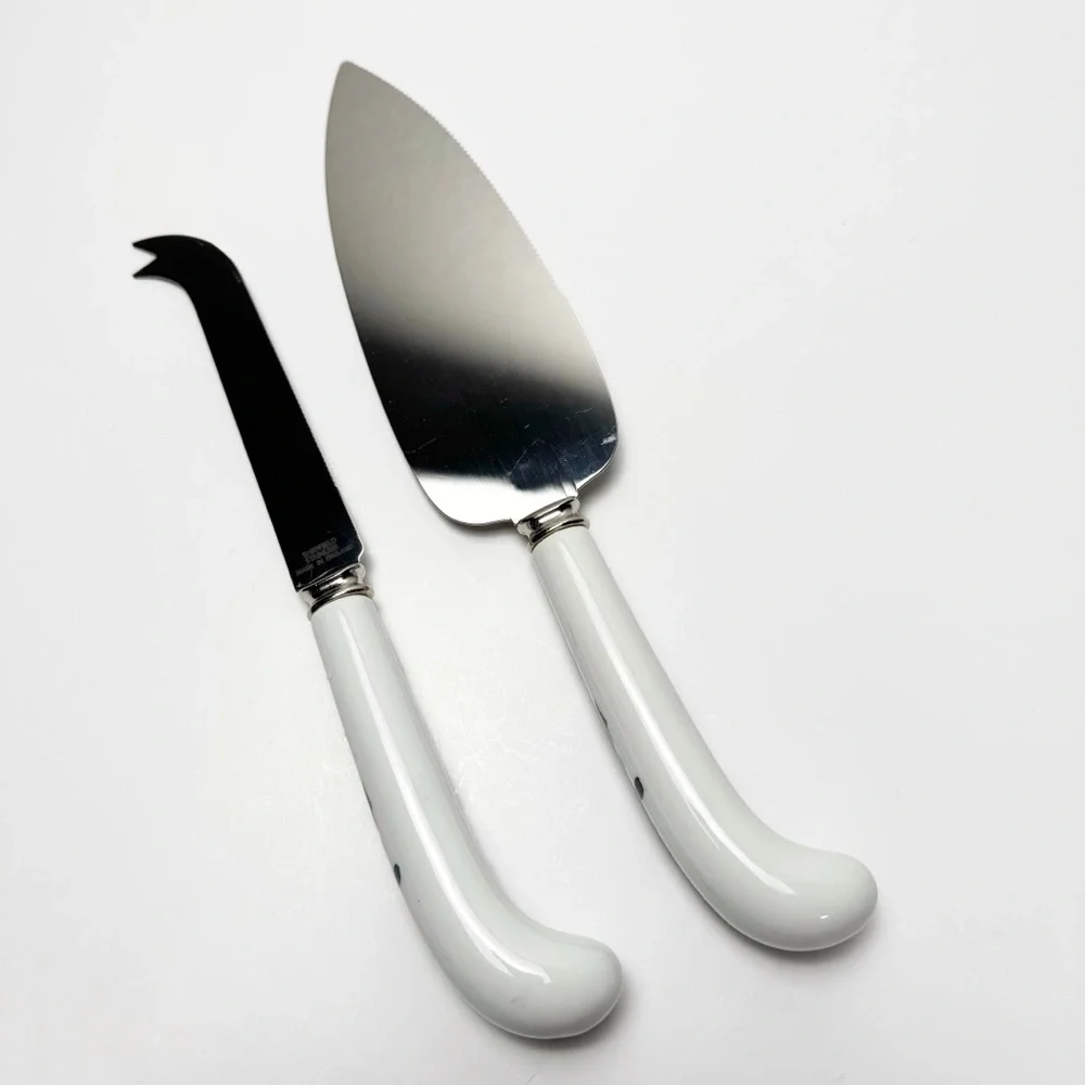 House of Prill Holly Sheffield Stainless Cheese Knife Pie Server Set
